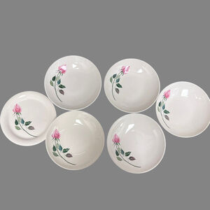 Homer Laughlin Eggshell Dubarry Rose Cunningham 5 bowls 8.5' 1 lunch plate 8'